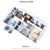 2 Bedrooms 2 Baths